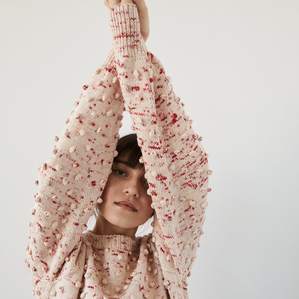 Misha and puff adult popcorn crew sweater
